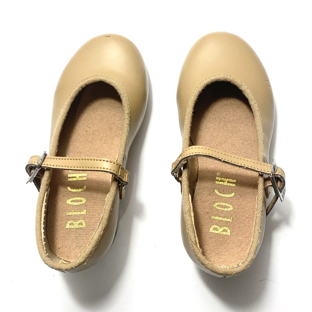 Bloch Tan Little girls/Toddler Tap Shoes. GREAT CONDITION